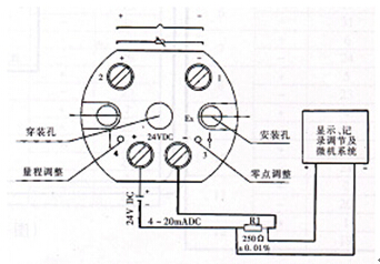 热电偶一体化温度变送器接线图